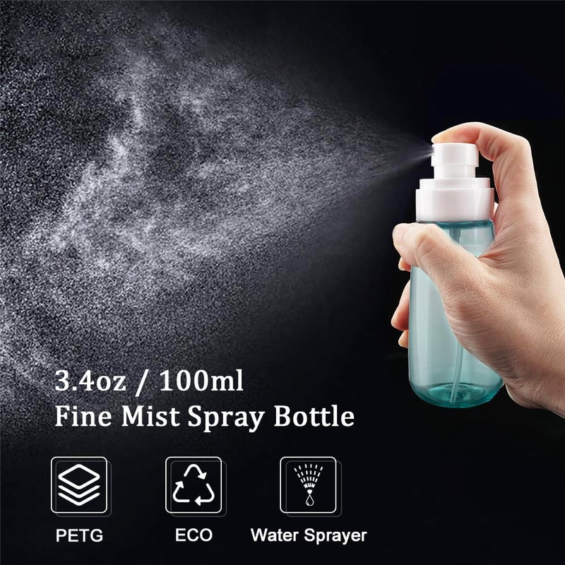 Cosywell Spray Bottle for Hair TSA Approved 3.4oz 100ml 3 Pack Leak Proof Travel Spray Bottle Empty Refillable Small Spray Bottles for Perfume Essential Oils Toners Rose Water Cosmetics (3Green) - Image 2